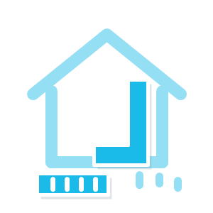 Downspout and drain grate icon for drainage solutions
